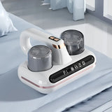 Cordless Mite Vacuum, 10000Pa Strong Suction + UV 99.9% Sterilization, Humidity Monitor, Dual-Cup Dust-Air Separation, 20Min Runtime, Quiet Handheld!(white) In Australia - Darrahopens