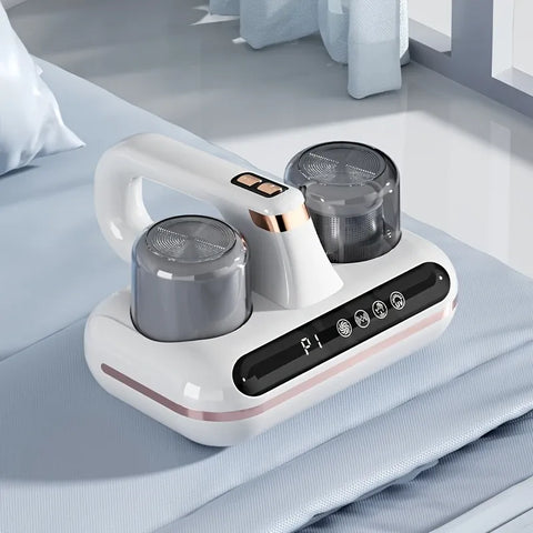 Cordless Mite Vacuum, 10000Pa Strong Suction + UV 99.9% Sterilization, Humidity Monitor, Dual-Cup Dust-Air Separation, 20Min Runtime, Quiet Handheld!(white) In Australia - Darrahopens