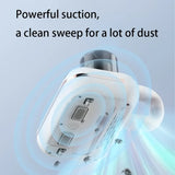 Cordless Mite Vacuum, 10000Pa Strong Suction + UV 99.9% Sterilization, Humidity Monitor, Dual-Cup Dust-Air Separation, 20Min Runtime, Quiet Handheld!(white)