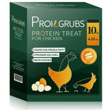 PROILGRUBS 10 LBS(4.55KG) All Natural Dried Black Soldier Fly Larvae Treats- Non-GMO-Dried Grubs for Chickens - High Protein Meal Worms for Chickens, Hens, Birds