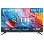 SKYWORTH Q5600H 43''-QLED+ Smart Google TV, FHD, HDR10 HLG, Find-My Remote,Dolby Audio, Screen Casting, Bezel Less Design, Voice Control