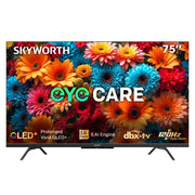 SKYWORTH Q6600H 75" - QLED+ 4K Smart Google TV, Gen 5 Quantum Dot, 120Hz Refresh Rate, AI-Powered Picture, Dolby Audio DBX-tv Audio, Voice Control, Screen Casting, HDR, Eco-Friendly Design
