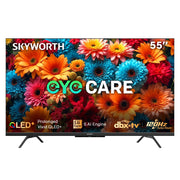 SKYWORTH Q6600H 55" - QLED+ 4K Smart Google TV, Gen 5 Quantum Dot, 120Hz Refresh Rate, AI-Powered Picture, Dolby Audio DBX-tv Audio, Voice Control, Screen Casting, HDR, Eco-Friendly Design