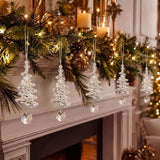 Set of 24 Crystal Tree Hanging Ornaments for Holiday, Mantel, Party & Christmas Decor (Clear) In Australia - Darrahopens