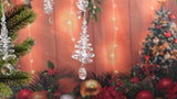 Set of 24 Crystal Tree Hanging Ornaments for Holiday, Mantel, Party & Christmas Decor (Clear) In Australia - Darrahopens