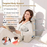 Cozy Reading Pillow with Arms for Bed, Perfect for Relaxing, Reading, Gaming, and More, 80*40*60cm (Beige Gray) In Australia - Darrahopens