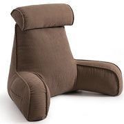 Bed Backrest Reading Pillow with Arms for Long Sitting, Gaming, and Relaxation, 80*40*60cm (Brown) In Australia - Darrahopens