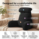 Versatile Reading Backrest Pillow for Bed, Sofa and Lounging at Home, 80*40*60cm (Dark Black) In Australia - Darrahopens