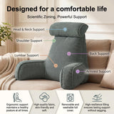 Cozy Reading Pillow for Sofa & Bed - Perfect for Relaxing, Reading, Gaming & More, 80*40*60cm (Dark Grey-Green) In Australia - Darrahopens
