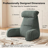 Cozy Reading Pillow for Sofa & Bed - Perfect for Relaxing, Reading, Gaming & More, 80*40*60cm (Dark Grey-Green) In Australia - Darrahopens