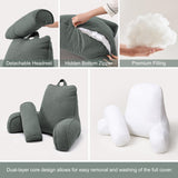 Cozy Reading Pillow for Sofa & Bed - Perfect for Relaxing, Reading, Gaming & More, 80*40*60cm (Dark Grey-Green) In Australia - Darrahopens
