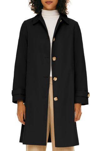 Classic Single-Breasted Trench Coat for Daily, Office & Casual Occasions, L (Black) In Australia - Darrahopens