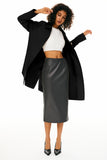 Classic Single-Breasted Trench Coat for Daily, Office & Casual Occasions, XL (Black)