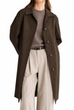 Women’s mid-length single-breasted trench coat perfect for office, weekend outings, and transitional seasons, S (dark brown) In Australia - Darrahopens