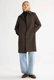 Women’s mid-length single-breasted trench coat perfect for office, weekend outings, and transitional seasons, S (dark brown) In Australia - Darrahopens