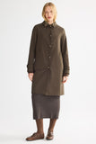 Women’s mid-length single-breasted trench coat perfect for office, weekend outings, and transitional seasons, M (dark brown)