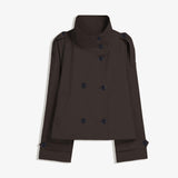 Women's short trench coat perfect for commutes, weekend getaways and layered fall outfits, XXL (Dark Brown) In Australia - Darrahopens