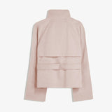 Cropped trench jacket for fall and winter, perfect for daily wear, commuting, and weekend trips, S (Light Beige)