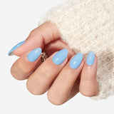 Full Cover Oval Press-On Nails Set: Easy, Trendy For Daily Wear, Parties & Gifting (Light Sky Blue) In Australia - Darrahopens