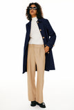 Women's Single-Breasted Mid-Length Trench Coat for Office, Commute & Casual Outings, M (Midnight Blue) In Australia - Darrahopens