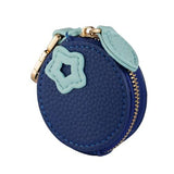 Mini Fruit Coin Purse Keychain, Stylish Bag Charm for Daily Outings & Travel (Dark Blue)