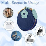 Mini Fruit Coin Purse Keychain, Stylish Bag Charm for Daily Outings & Travel (Dark Blue)