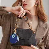 Mini Fruit Coin Purse Keychain, Stylish Bag Charm for Daily Outings & Travel (Dark Blue)