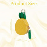 Cute Fruit Zipper Pouch Keychain Charm for Backpacks, Purses, and Daily Carry (Yellow)