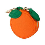 Mini Fruit Keychain Pouch Perfect for Backpacks, Purses, and Daily Carry Essentials (Orange)