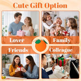 Mini Fruit Keychain Pouch Perfect for Backpacks, Purses, and Daily Carry Essentials (Orange)