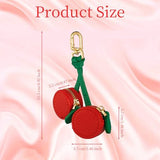 Cute Cherry-Shaped Mini Pouch Bag Charm for Backpacks, Handbags and Luggage (Red)