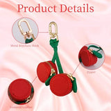 Cute Cherry-Shaped Mini Pouch Bag Charm for Backpacks, Handbags and Luggage (Red)