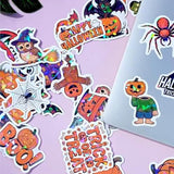 Halloween Themed Stickers for Party Decor, Laptop, Water Bottles, and Kids' Craft Activities (orange)