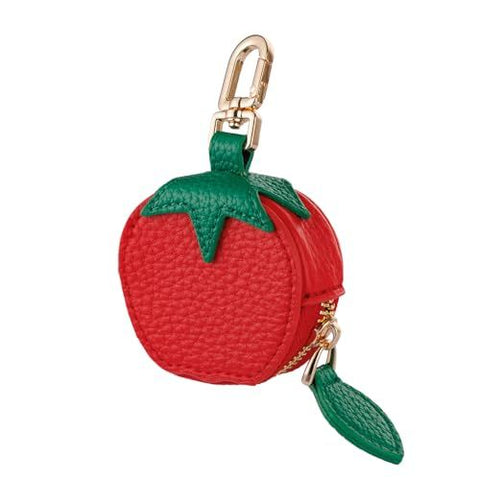Cute Fruit Coin Pouch Keychain Charm for Backpacks, Handbags & Everyday Carry (red)