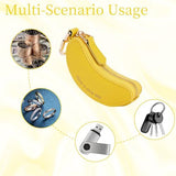 Mini Banana Keychain Coin Purse – Cute Portable Pouch for Backpacks, Handbags and Daily Essentials (Yellow)