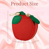 Cute Fruit Shaped Coin Purse Keychain for Backpacks, Handbags and Everyday Carrying (red)