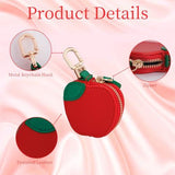 Cute Fruit Shaped Coin Purse Keychain for Backpacks, Handbags and Everyday Carrying (red)