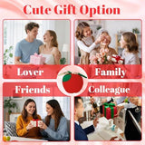 Cute Fruit Shaped Coin Purse Keychain for Backpacks, Handbags and Everyday Carrying (red)