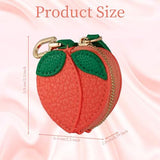 Cute Peach Purse Keychain, Ideal for Backpacks, Handbags and Everyday Use (coral red)