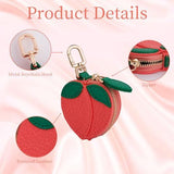 Cute Peach Purse Keychain, Ideal for Backpacks, Handbags and Everyday Use (coral red)