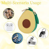 Adorable Avocado Coin Pouch Keychain - Cute Accessory for Backpacks, Purses & Daily Use (Yellow-Green) In Australia - Darrahopens