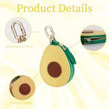 Adorable Avocado Coin Pouch Keychain - Cute Accessory for Backpacks, Purses & Daily Use (Yellow-Green)