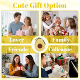 Adorable Avocado Coin Pouch Keychain - Cute Accessory for Backpacks, Purses & Daily Use (Yellow-Green)