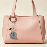 Sparkly Ghost Keychain for Keys, Bags, Car Decor, Halloween & Daily Use (Silver)