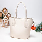 Cute Halloween Pumpkin & Spider Web Keychain Pouches For Bags & Backpacks (Orange)