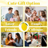 Cute Lemon Shaped Coin Pouch Keychain, Charm for Purses, Bags and Backpacks (Yellow)