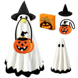 Halloween Ghost Goose Outfit Kit, Perfect for Dressing Up Porch Statues for Spooky Holiday Decor, 55*35*35 (white) In Australia - Darrahopens