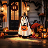 Halloween Ghost Goose Outfit Kit, Perfect for Dressing Up Porch Statues for Spooky Holiday Decor, 55*35*35 (white) In Australia - Darrahopens