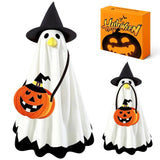 Halloween Ghost Goose Outfit Kit, Perfect for Dressing Up Porch Statues for Spooky Holiday Decor, 55*35*35 (white)