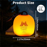 Portable Camping Light for Outdoor Adventures, Tent Lighting, Hiking and Emergency Use (Orange)